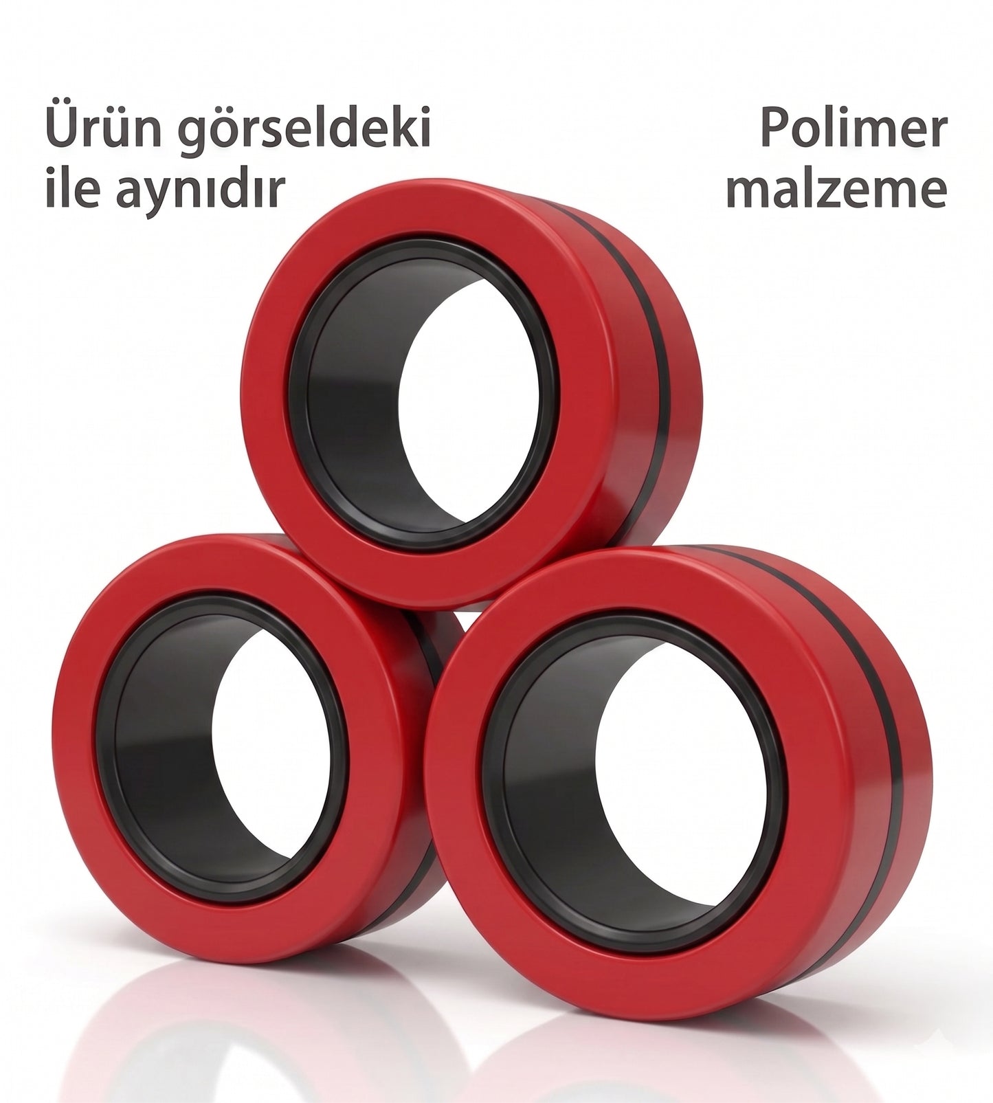 ZingRing™ Manyetik Stres Yüzüğü | 3'lü Dönen Odaklanma Seti – %100 Yerli Üretim