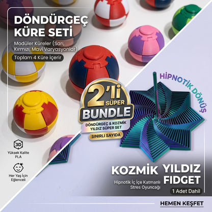 Döndürgeç & Kozmik Yıldız - 2'li Süper Stres & Odaklanma Seti