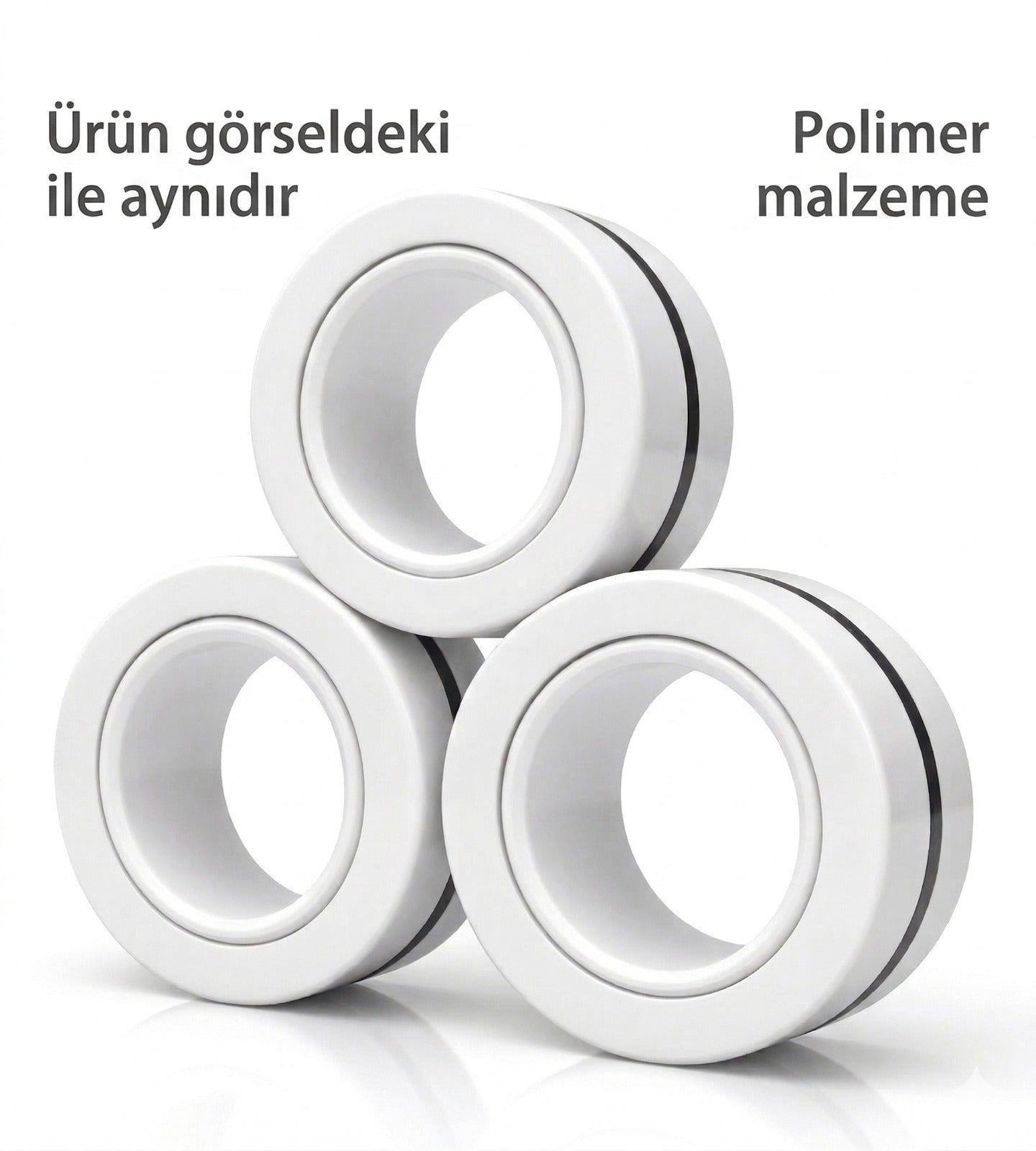 MagnoStress - Premium Manyetik Stres Yüzükleri (3'lü Set)